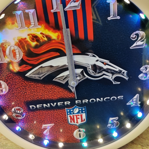 Broncos football led wall clock - Picture 2 of 8